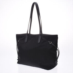 Prada Leather Tote Bag Black Nylon